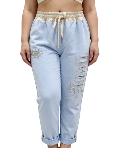 Glitter & Floral – Koristeelliset Collegehousut. Eri värejä!