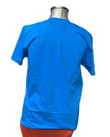 Miesten sininen Cool T-paita kultaglitterillä