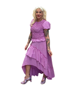 Elegantti ruudullinen puuvillahame. Yksi koko, Kaksi väriä