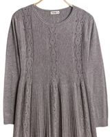 Bling.Koristeltu harmaa neuletunika, mekko 