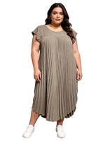 Pliseerattu pitkä mekko. Yksi koko, eri värejä!