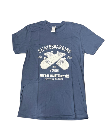 Miesten T paita, Skateboarding. Farkkusininen