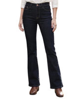 Mustat Joustavat trumpettilahkeiset farkut, bootcut malli