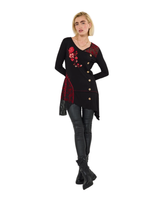 Keskiyön taika, musta/punainen, Tunika