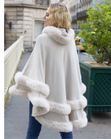 Turkissomisteinen hupullinen viitta, lyhyempi malli. Eri värejä