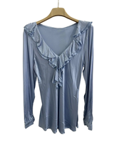 Juhlava satiinipusero röyhelökauluksella, eri värejä, one size