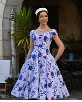 Villiruusu kellomekko, myös plus koot !