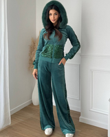  Sporttinen oloasu, paljetit ja keinoturkis, kaksiosainen setti!