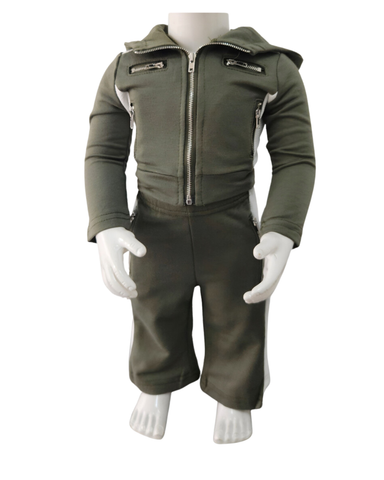 Poikien vihreä collegepuku 