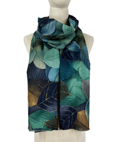 Pehmeä kaulahuivi, kultaiset syksyn lehdet. Eri Värejä