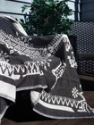 XL Hamam Handduk Throw Rug Svart
