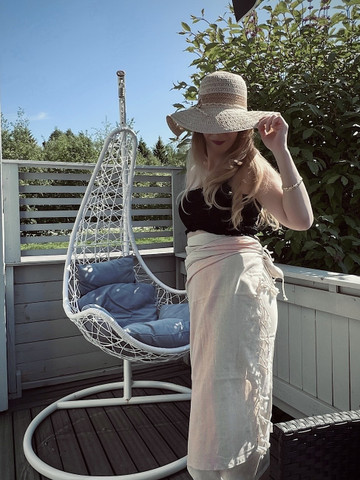 Hamam-pyyhe PELLAVA Stripe Rosa Käsinkudottu 185x100, 50% pellavaa 50% puuvillaa