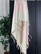 Hamam-pyyhe PELLAVA Stripe Rosa Käsinkudottu 185x100, 50% pellavaa 50% puuvillaa