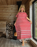 Hammam-poncho Sultan Crimson Red