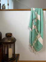 Hammam Towel Diamond  Jade Green