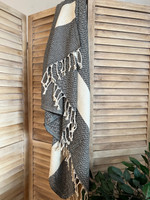 Hammam Towel Diamond  Black