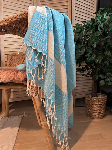 Hammam Towel Diamond Turquoise