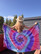 Hammam Towel Tie Dye Cotton Lilac Smart Size 95 x 165, 100% cotton