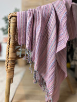 Hamam Handduk Boho Diamond Pastel Pink 
