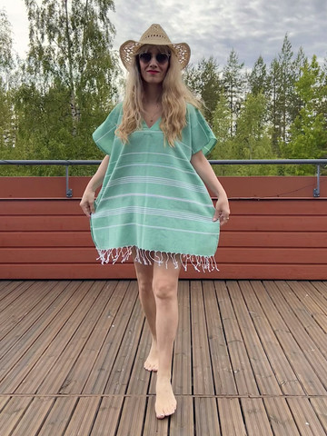 Mini Hammam Beach dress Sultan Light Jade Green