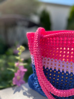 Handmade Crochet Bag Navy-Candy