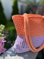 Handmade Crochet Bag Lila-Blush