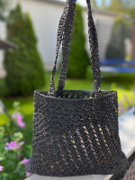 Handmade Crochet Bag Black