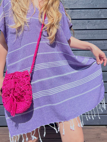 Handmade Crochet Bag Fuchsia