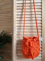 Handmade Crochet Bag Orange