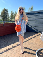 Handmade Crochet Bag Orange