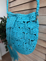 Handmade Crochet Bag Turquoise