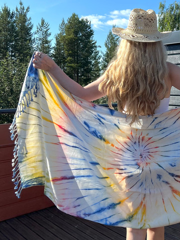 Hamam Handduk Batik Blue Haze Bomull