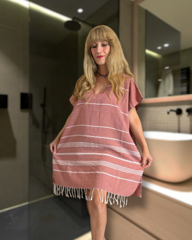 Hammam-dress Sultan Pinkish Brown