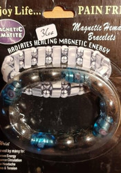 Magneettinen hematiitti ranneke sininen