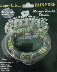 Magneetti hematiitti/helmi rannekoru vihreä
