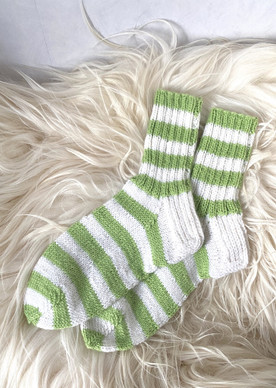 Raidalliset villasukat koko n.42, pituus n. 27cm