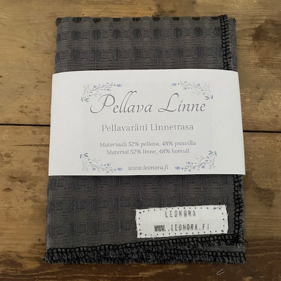 Tummanharmaa pellavarätti