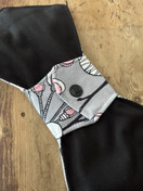 Harmaa kukallinen luomupuuvilla päivä kestoside