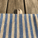 Siniraidallinen pellava keittiöpyyhe