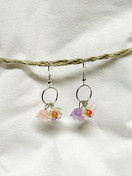 Pastelli kukkakimppu korvakorut