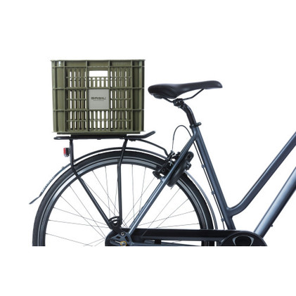 Basil Crate L 40l suuri tavarakori pyörään MIK-adapterilla
