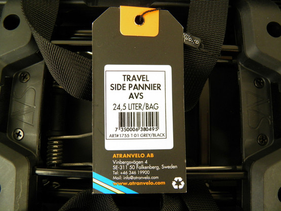 Atran Velo Travel Side AVS - pyörälaukkupari 2x 24,5l