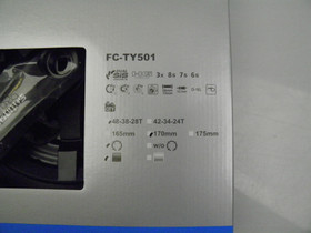 Shimano FC-TY501 kampisarja nelikanttiakaselille