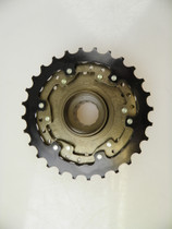 Shimano MF-TZ500-7 14-34H vapaarataspakka kierteellä 