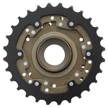 Shimano MF-TZ500-7 14-28H vapaarataspakka kierteellä 