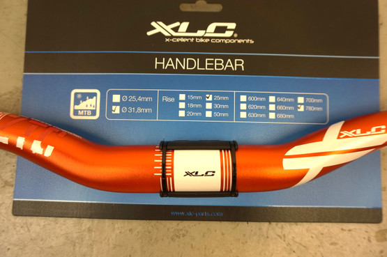 XLC Riser Bar HB-M16 780mm/25mm/31,8mm, oranssi, mtb-ohjaustanko