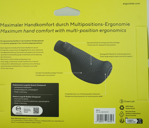 Ergon Touring GT1 L - ergonominen kädensija