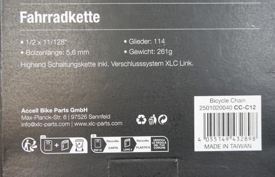 XLC CC-C12 114L ketju 11-v järjestelmään