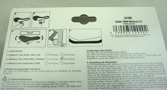 Wittkop Medicus 2.0 Lady kaupunki- ja sähköpyörän satula naisille