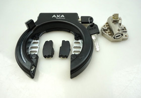 AXA - lukkopatruuna Shimano viistoputkiakuille + AXA Solid Plus -runkolukko